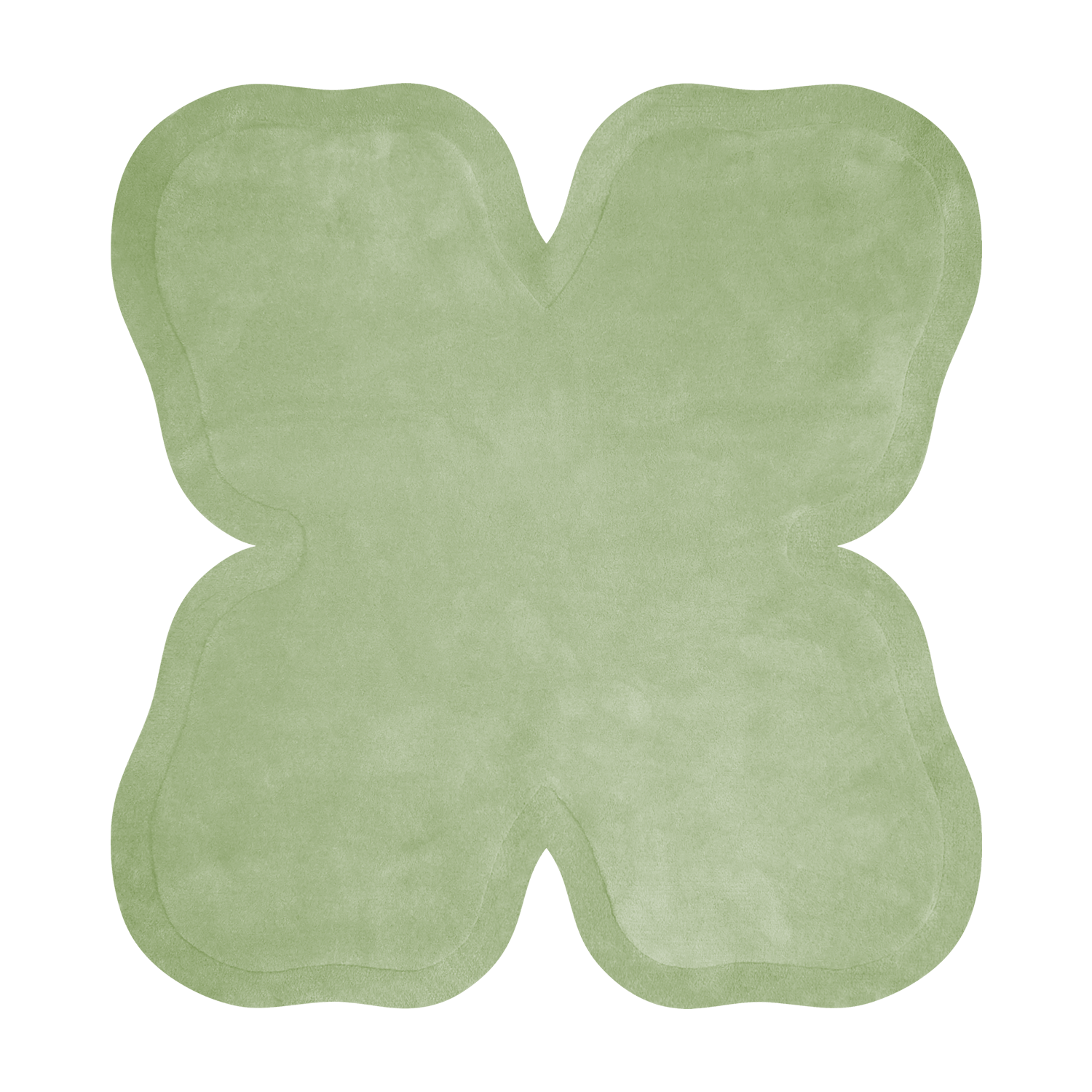 Trifoglio tufted rug design khaki