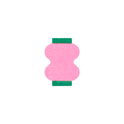 LANTERN - Pink / Emerald green